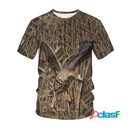 Per uomo T-shirt da caccia Camouflage Manica corta Esterno