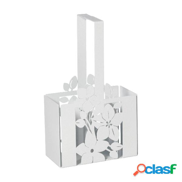 Porta posate in stile floreale Fior di Loto in metallo,