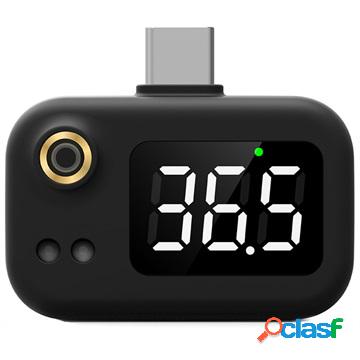 Portable Mini USB-C Intelligent Thermometer - Black