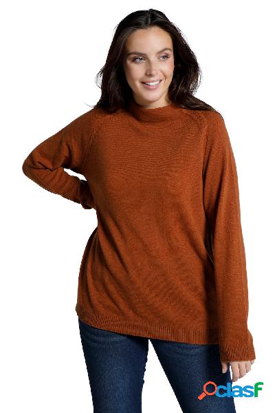 Pullover con cuciture raglan con intreccio, scollo a