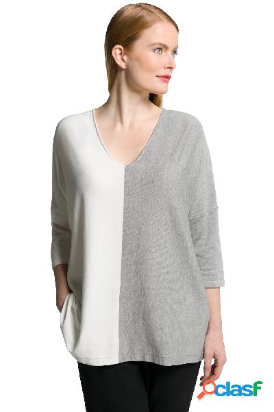 Pullover dal taglio oversize in stile color blocking con