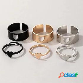 Ring Classic Alloy Heart Simple Elegant Fashion 1 set One