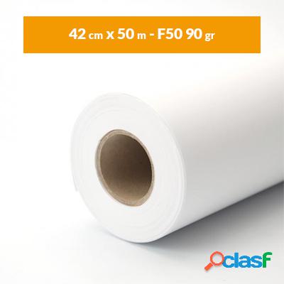 Rotolo carta plotter A2 bianco (42 cm x 50 m – F50 90 gr)