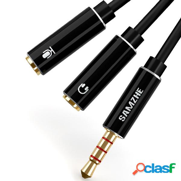 SAMZHE Auricolare Splitter Cavo audio stereo jack da 3,5 mm