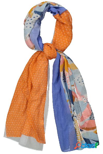 Sciarpa, fantasia con effetto patchwork, jersey, cotone