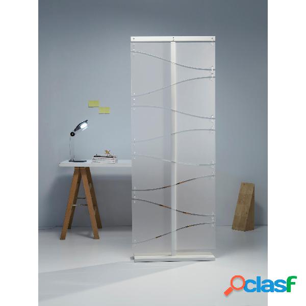 Separè da terra 75x22xh198 cm PAREO WHITE con telaio in