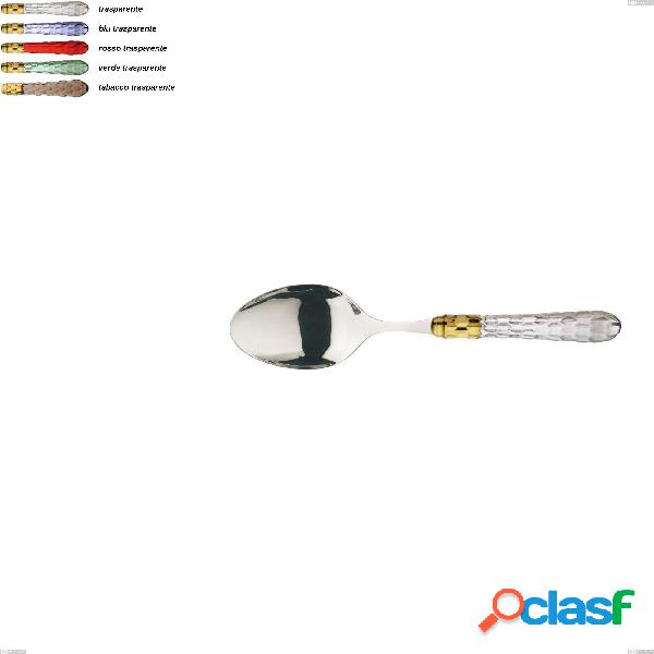 Set da 6 Cucchiaio insalata Cristallo ghiera oro bugatti,