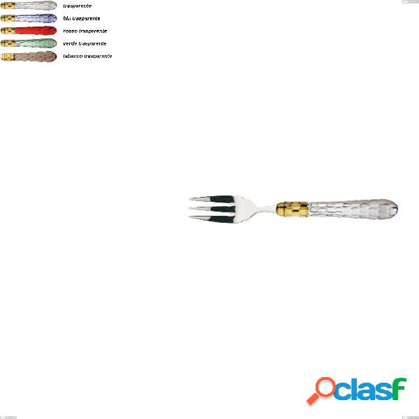 Set da 6 Forchetta da pesce Cristallo ghiera oro bugatti,