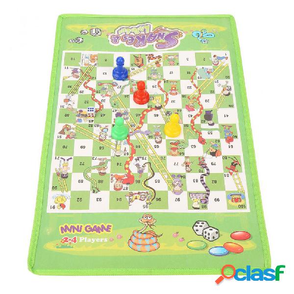 Snake Ladder Interessante gioco da tavolo Toy Set portatile