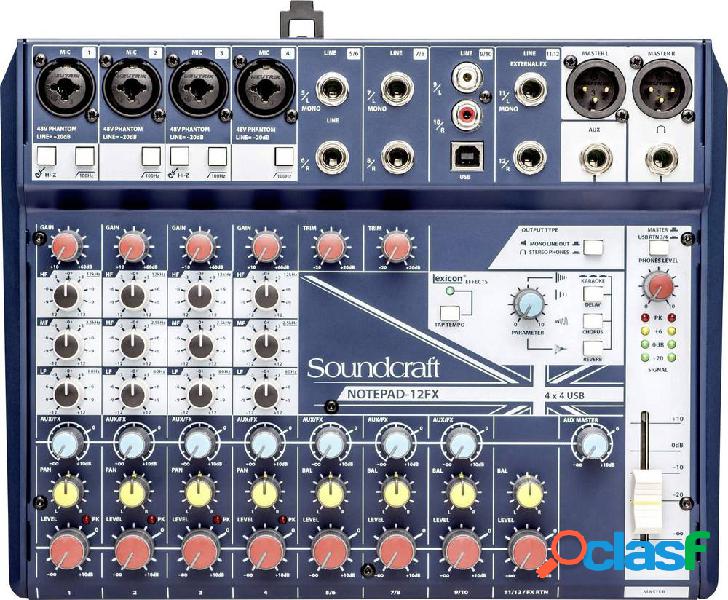 SoundCraft Notepad 12FX Mixer DJ Numero canali:12