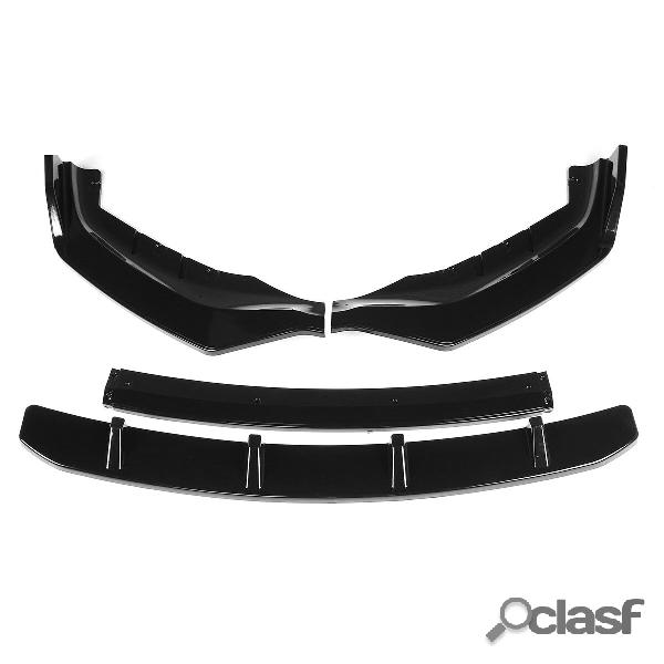 Splitter per labbro paraurti anteriore nero lucido 4 pezzi