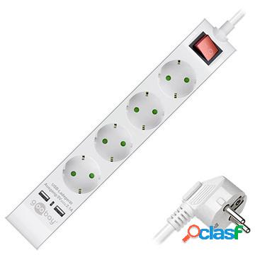Striscia di Alimentazione Goobay - Presa 4xEU, 2xUSB - 1.4m