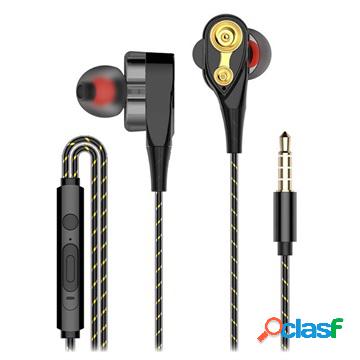 Stylish Four-Driver Stereo In-Ear Headphones - Black