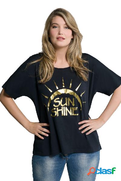 T-shirt dal taglio oversize con sole, scollo a girocollo e
