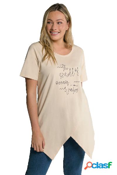 T-shirt in cotone biologico con effetto a più strati,