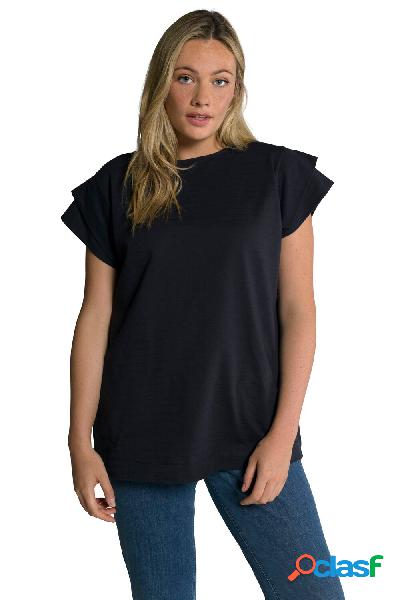 T-shirt smanicata in cotone biologico con scollo a