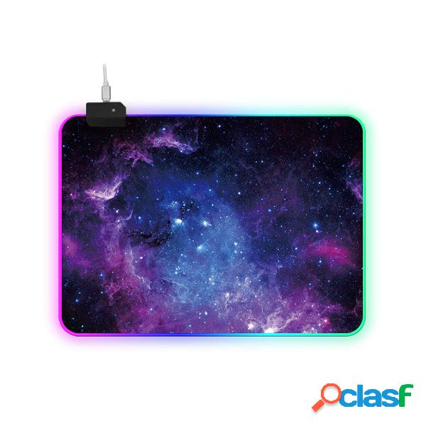 Tappetino per mouse da gioco USB cablato RGB LED Tappetino