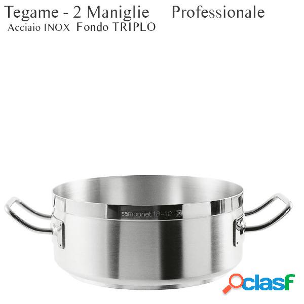 Tegame due manici in acciaio inox 18/10, Ø20xh8 cm - 2,5 lt