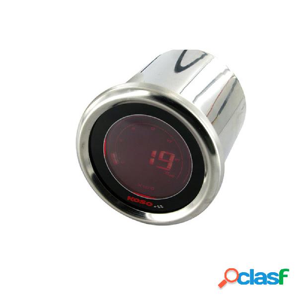 Termometro koso retroilluminazione nero rosso d.48mm