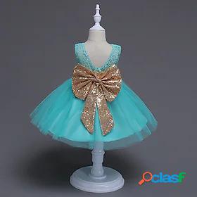 Toddler Little Girls Dress Plain Party Daily Tulle Dress Bow