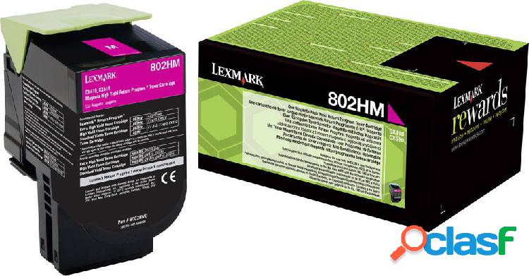 Toner Lexmark 802HM CX410 CX510 Originale 80C2HM0 Magenta