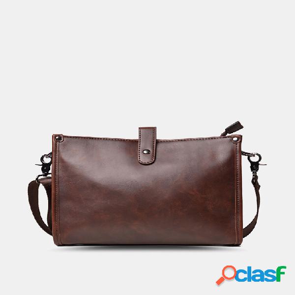 Tracolla da uomo vintage di grande capacità Borsa Spalla da