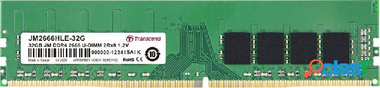 Transcend Modulo di memoria PC JetRam JM2666HLE-32G 32 GB 1