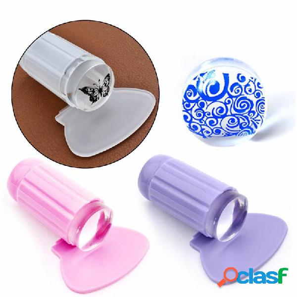 Trasparente chiaro nail art smalto silicone matrice di