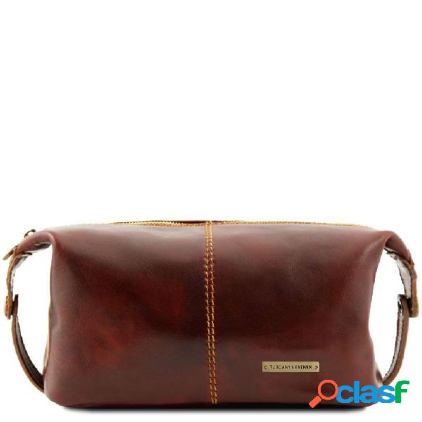 Tuscany Leather TL140349 Roxy - Beauty case in pelle Marrone