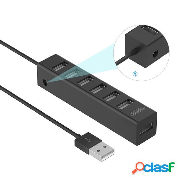 UNITEK Y-2160ABK Hub USB 2.0 a 7 porte Hub splitter per