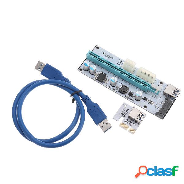 USB3.0 PCI-E 1x a 16 x SATA + 4P + 6P Extender Riser Card