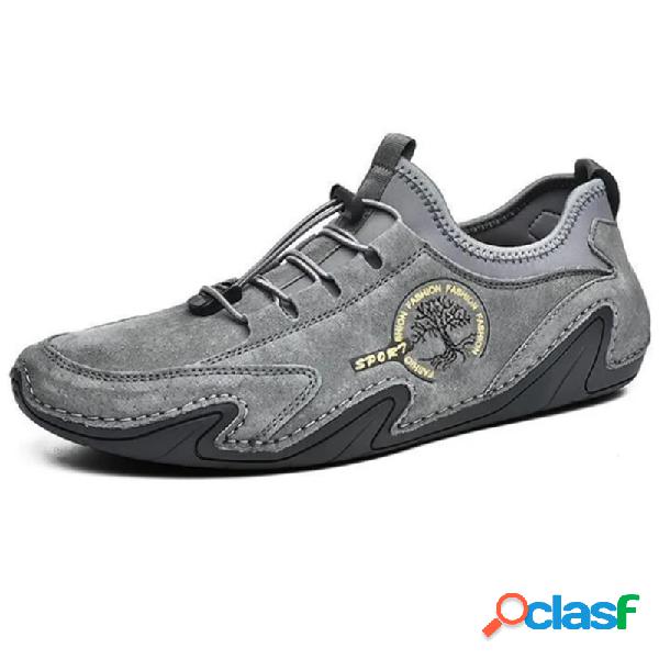 Uomo Vera Pelle Soft Scarpe da trekking giornaliere casual