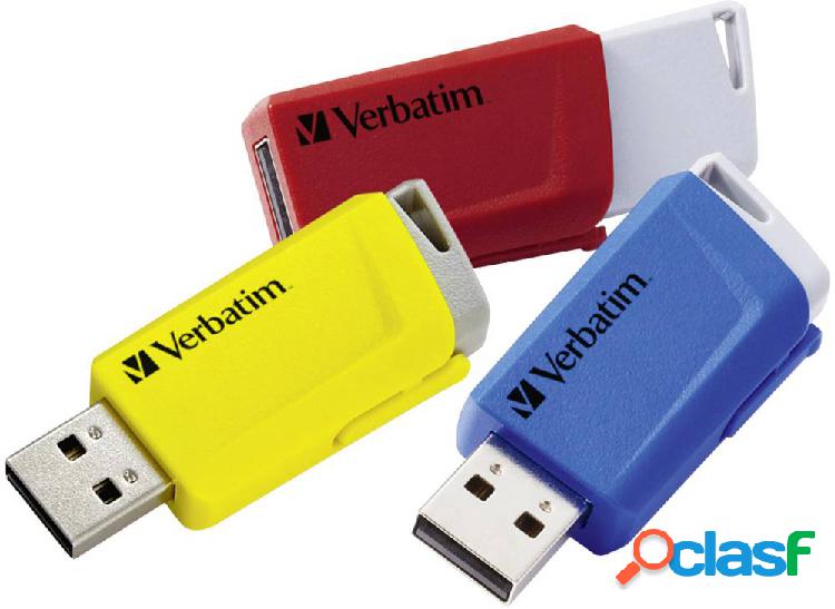 Verbatim V Store N CLICK Chiavetta USB 16 GB Giallo, Rosso,