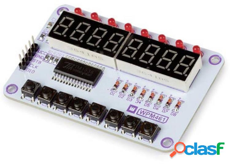 Whadda WPM461 modulo con pulsante e display con chip TM1638