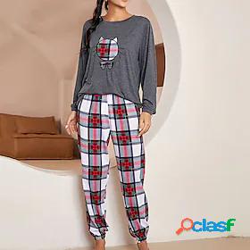 Womens 1 set Pajamas Sets Simple Fashion Comfort Grid /