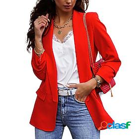 Womens Blazer Fall Spring Daily Valentines Day Work Regular
