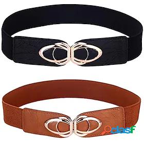 Womens Buckle Black Brown Dailywear Daily Holiday Date Belt