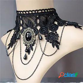 Womens Choker Necklace Pendant Necklace Layered Gothic