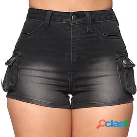 Womens Fashion Side Pockets Jeans Shorts Short Pants