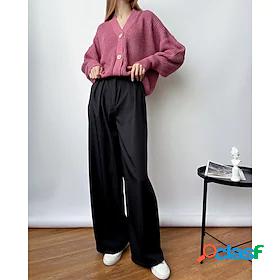 Womens Fashion Wide Leg Side Pockets Culottes Wide Leg