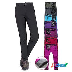 Womens Fleece Lined Pants Hiking Pants Trousers Softshell