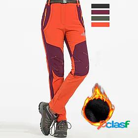 Womens Fleece Lined Pants Hiking Pants Trousers Softshell