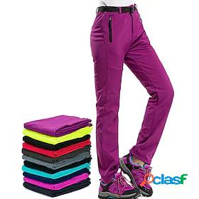 Womens Fleece Lined Pants Hiking Pants Trousers Softshell