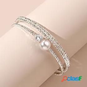 Womens Geometrical Bracelet Stylish Simple Heart Alloy