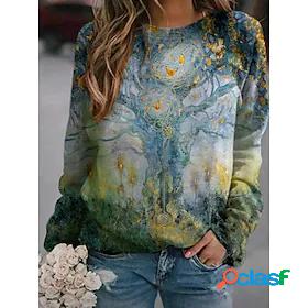 Womens Graphic Butterfly 3D Pullover Sweatshirt Print 3D