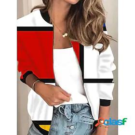 Womens Jacket Bomber Jacket Casual Jacket Fall Spring Daily