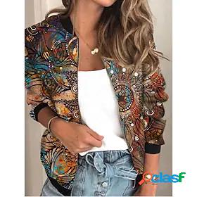 Womens Jacket Bomber Jacket Casual Jacket Fall Spring Sports