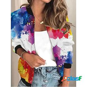 Womens Jacket Bomber Jacket Casual Jacket Spring Fall Going