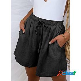 Womens Lightweight Basic Pocket Elastic Drawstring Design