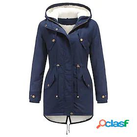 Womens Parka Winter Daily Valentines Day Regular Coat Stand